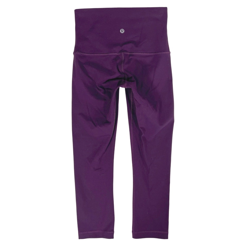 Lululemon Wunder Under High Rise Leggings 4 Plum Athleisure Yoga Pilates Minimal